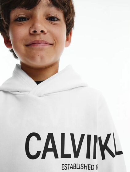 Calvin Klein - Inst Hero Logo hoodie - white