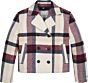 Tommy Hilfiger - Check Peacoat Jas - ivory