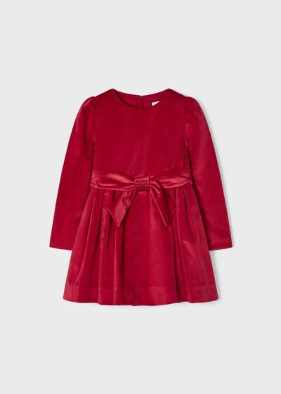 Mayoral - Velvet Dress - red