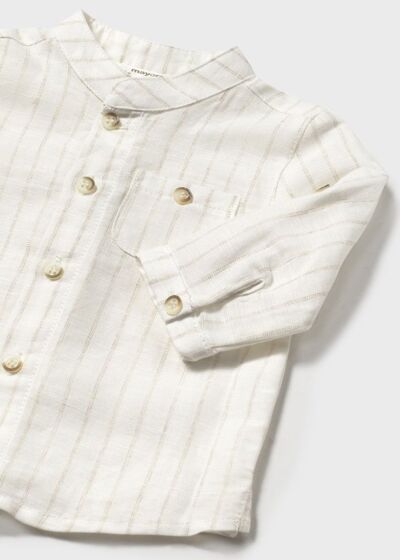 Mayoral - Blouse Linnen Streep - Wit