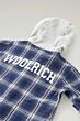 Woolrich - Flannel Hooded Overshirt - blue