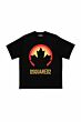 Dsquared - Slouch T-shirt Leaf - black/yellow