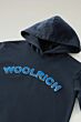 Woolrich - Varsity logo hoodie - melton blue