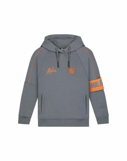 Malelions - Hoodie Coach - matt grey/orange