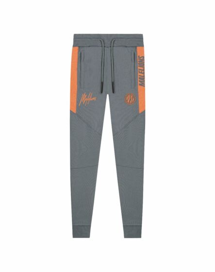 Malelions - Trackpants Coach - matt grey/orange