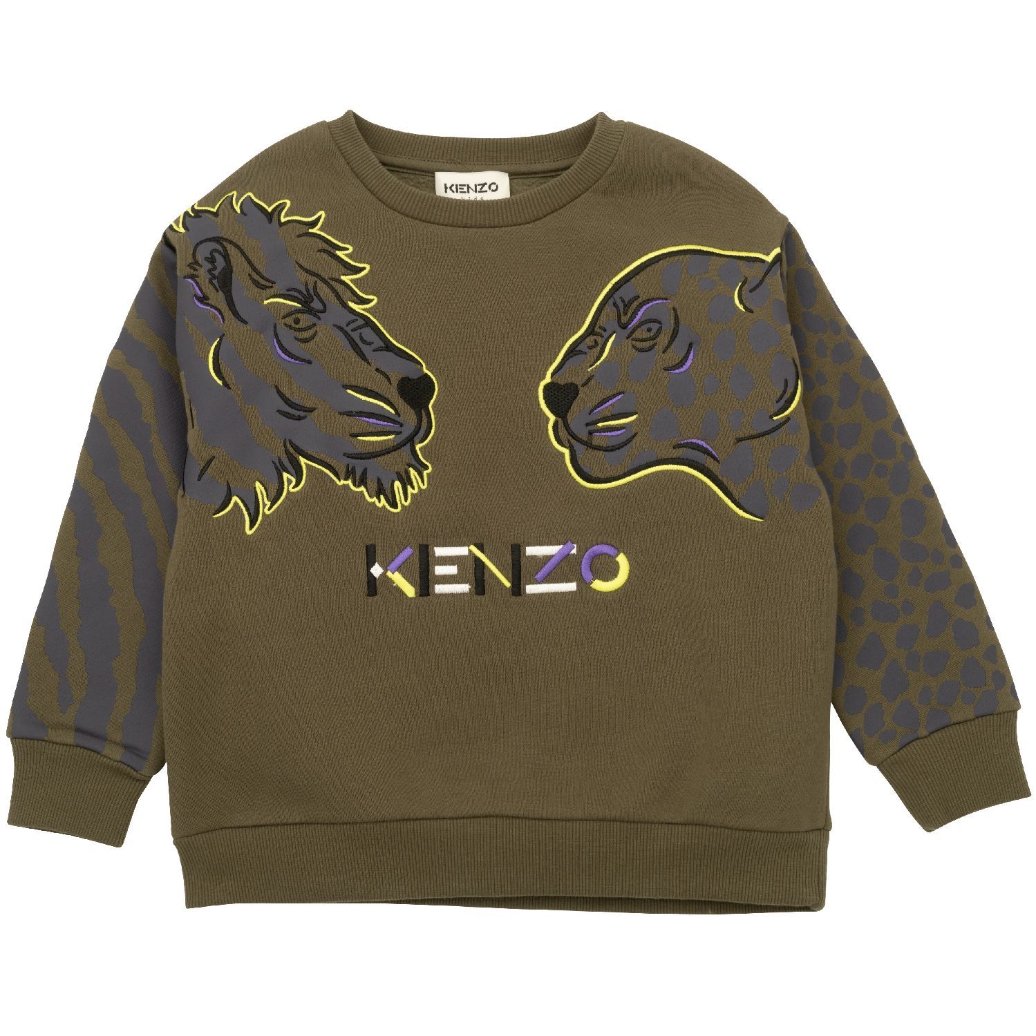 Moet gas twee weken Kenzo - Sweater lion - khaki dark green online kopen bij Prisca Kindermode  en Tienermode. K25707/655 Prisca junior
