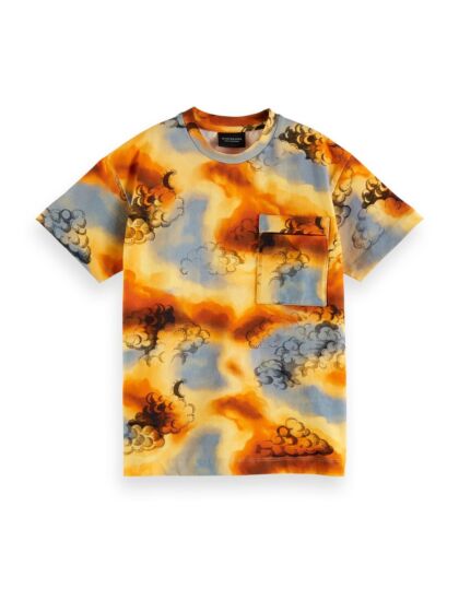 Scotch&Soda - TShirt Sky - blue orange