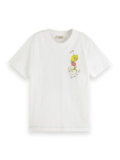 Scotch&Soda - Tshirt fruit artwork - white