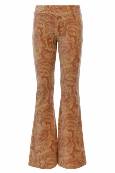 Looxs - Flared Pants Velours - vintage paisley