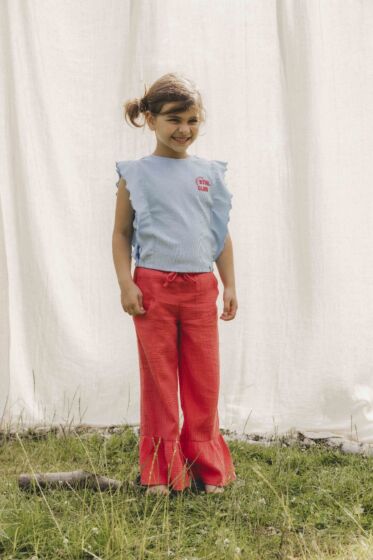 Looxs Little - wideleg pants ruffle red