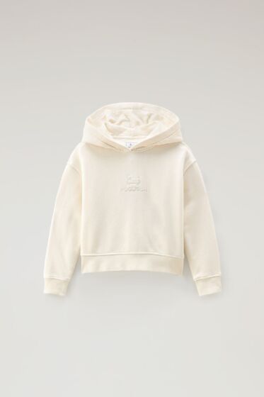 Woolrich - Hoodie Logo Sheep girl - milky cream