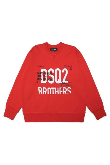 Dsquared2 - Slouch fit sweater brothers - rood