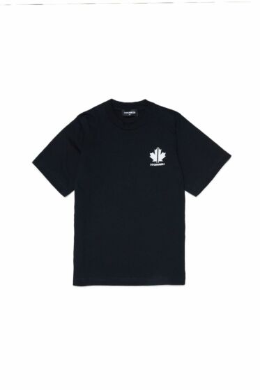 DSQUARED2 - Tshirt Leaf Slouch - black
