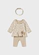 Mayoral - 3Delige Knit Set Leopard - brown/beige