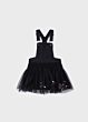 Mayoral - Denim Dungaree Dress - black
