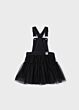 Mayoral - Denim Dungaree Dress - black