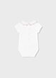 Mayoral - Romper Flower Border - white/pink