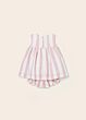 Mayoral - 2Delig Stripe Jurkje - pink/off white