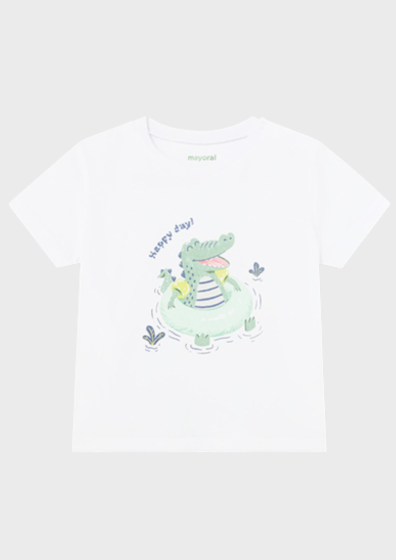 Mayoral - T-Shirt Croco - White