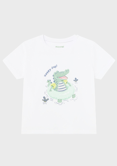 Mayoral - T-Shirt Croco - White