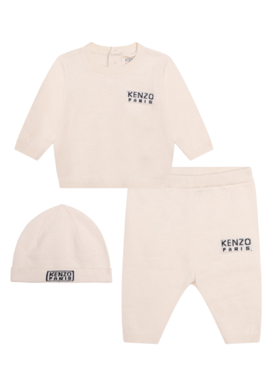 Kenzo - 3-Delig Essential Knit Set - ecru