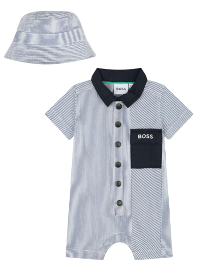Boss - 2Delig Stripe Set - Blue/White