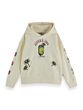 Scotch&Soda - Hoodie Picknick Pencil artwork - wit