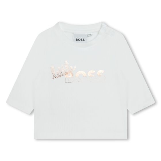 Boss - Longsleeve Little Boss - white