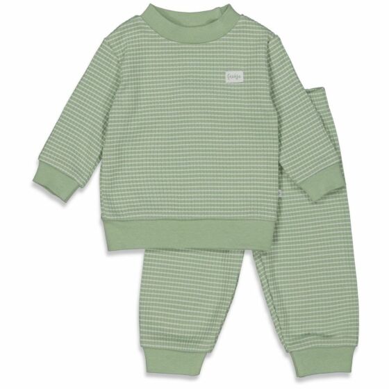 Feetje - Wafel Pyjama - groen melange