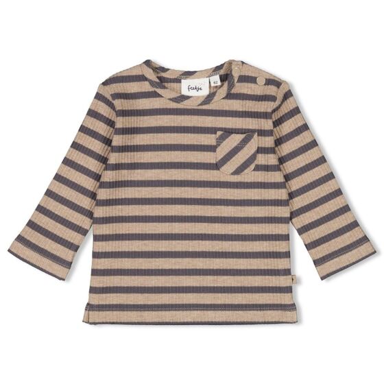 Feetje - Rib Longsleeve Camp Wilderness - Taupe/Gr