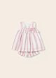 Mayoral - 2Delig Stripe Jurkje - pink/off white