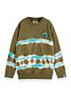 Scotch&Soda - tie-dye crewneck sweater - groen